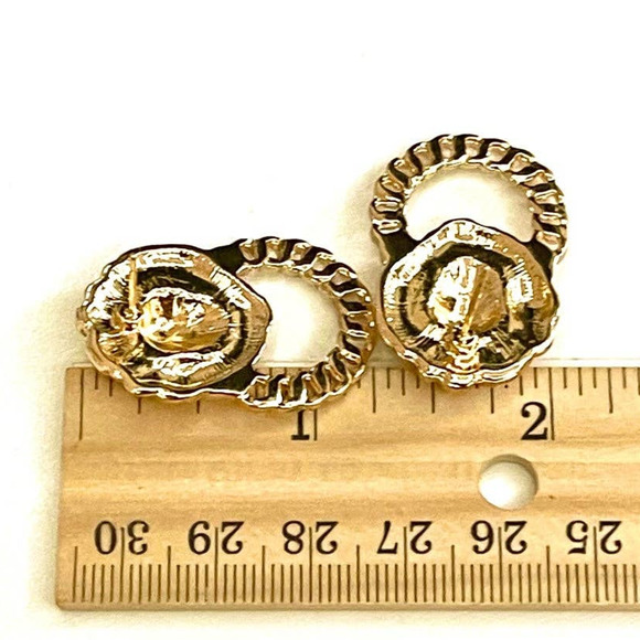 NEW Earrings LION HEAD Big Cat Door Knocker Style Jewelry Pierced Post J17 - Picture 3 of 7